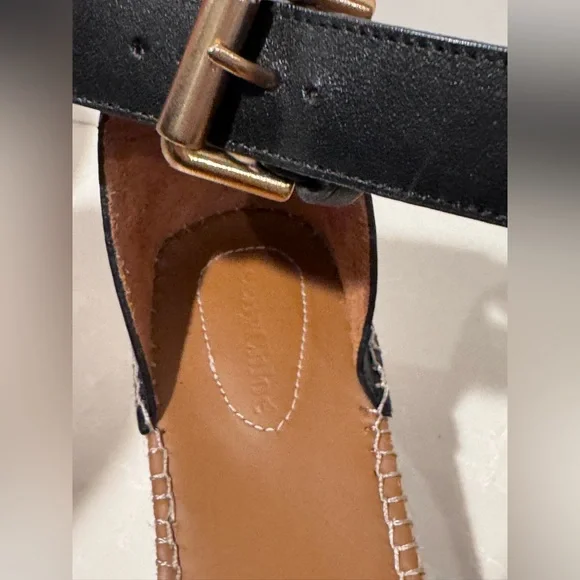See by Chloé Glyn Flatform Espadrille Sandals. Leather Black. Women’s size 10 - Picture 7 of 9